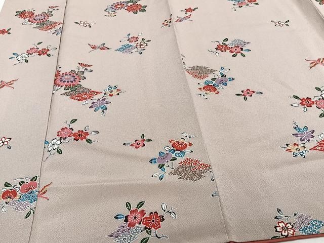 平和屋着物▽上質な小紋　単衣　箔散らし文　鬼しぼ縮緬　正絹　逸品　AAAW1387fy 平和屋着物▽上質な小紋 単衣 箔散らし文 鬼しぼ縮緬 正絹