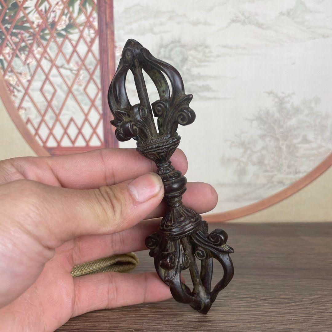 四股法器金剛杵密教法器 銅製品 鎮宅辟邪 開運風水 招財