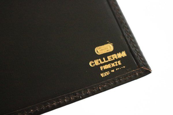 イタリア☆高級レザーブランド CELLERINI ◇ 二つ折り 長財布 ダーク