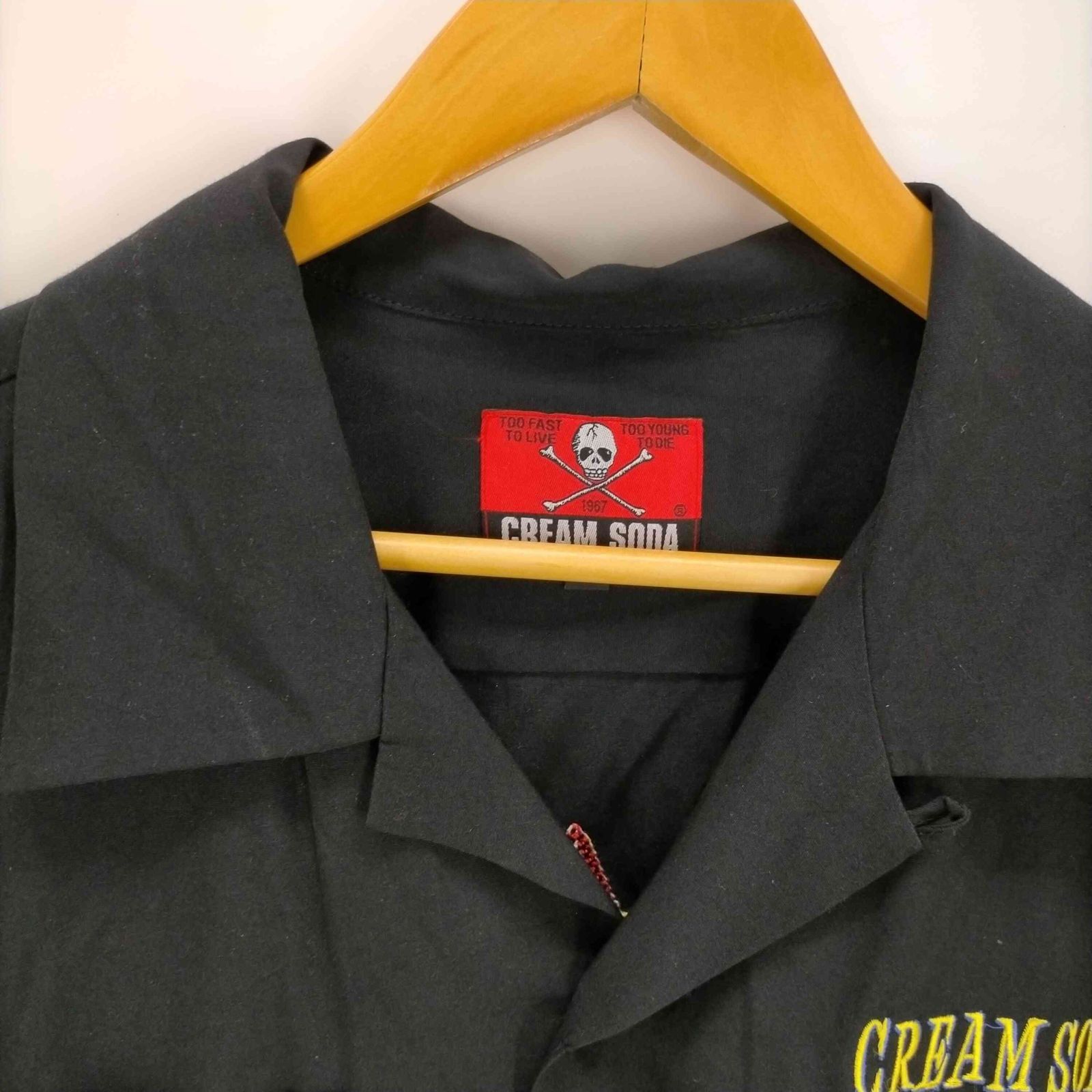 Cream Soda ボウリングシャツ 黒/黄 CREAM SODA/クリームソーダ 2022MODEL ボウリングシャツ＆ 配色