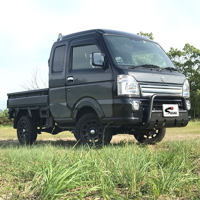 キャリー DA16T パイプ フロント バンパー ガード マット ブラック