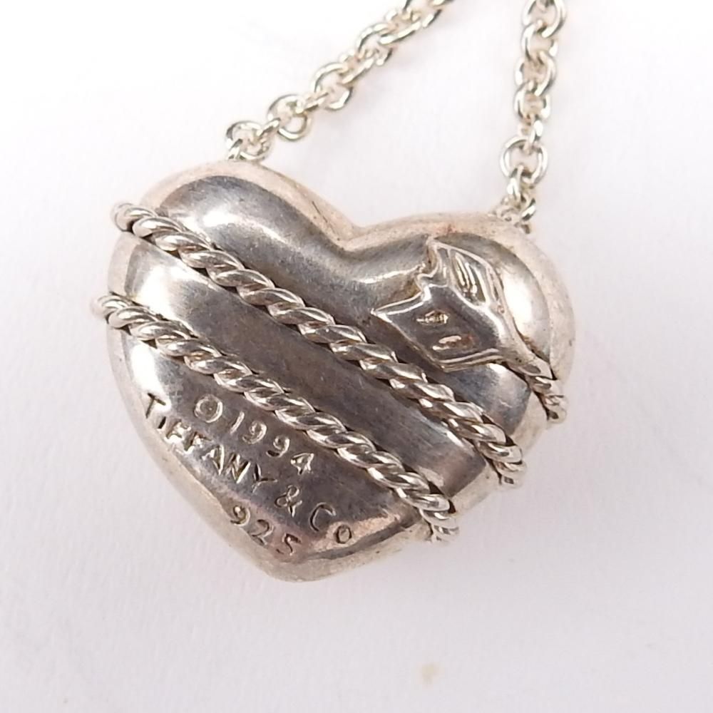正規品 TIFFANY&CO. ハート＆アロー レディースネックレス AG925 