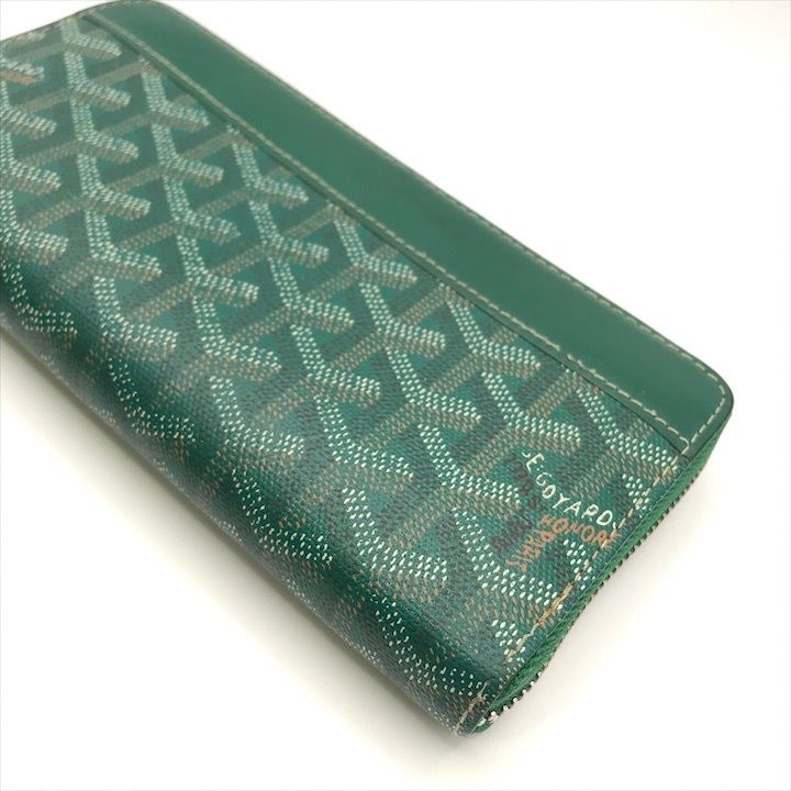 良品 GOYARD ゴヤール マティニョン GM ヘリンボーン レザー ラウンド  