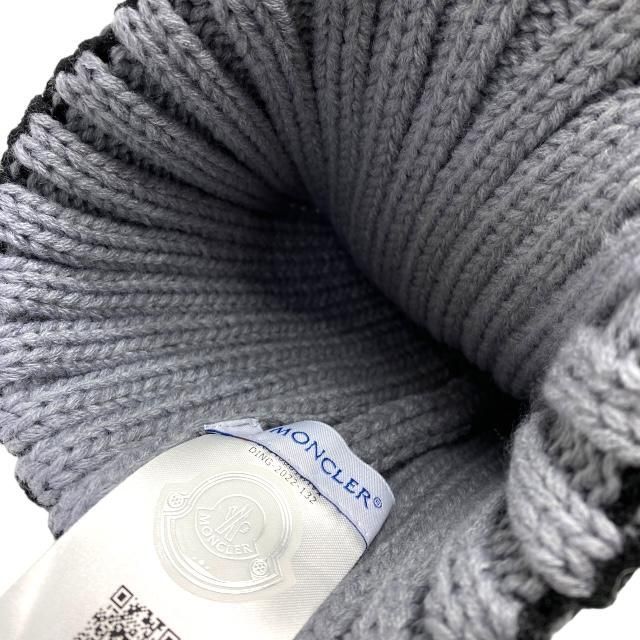 ✨極美品✨MONCLERモンクレール　ニット帽　ウール　ニットキャップ　グレー 中古・古着通販】MONCLER (モンクレール) Moncler Wool‑Blend Beanie