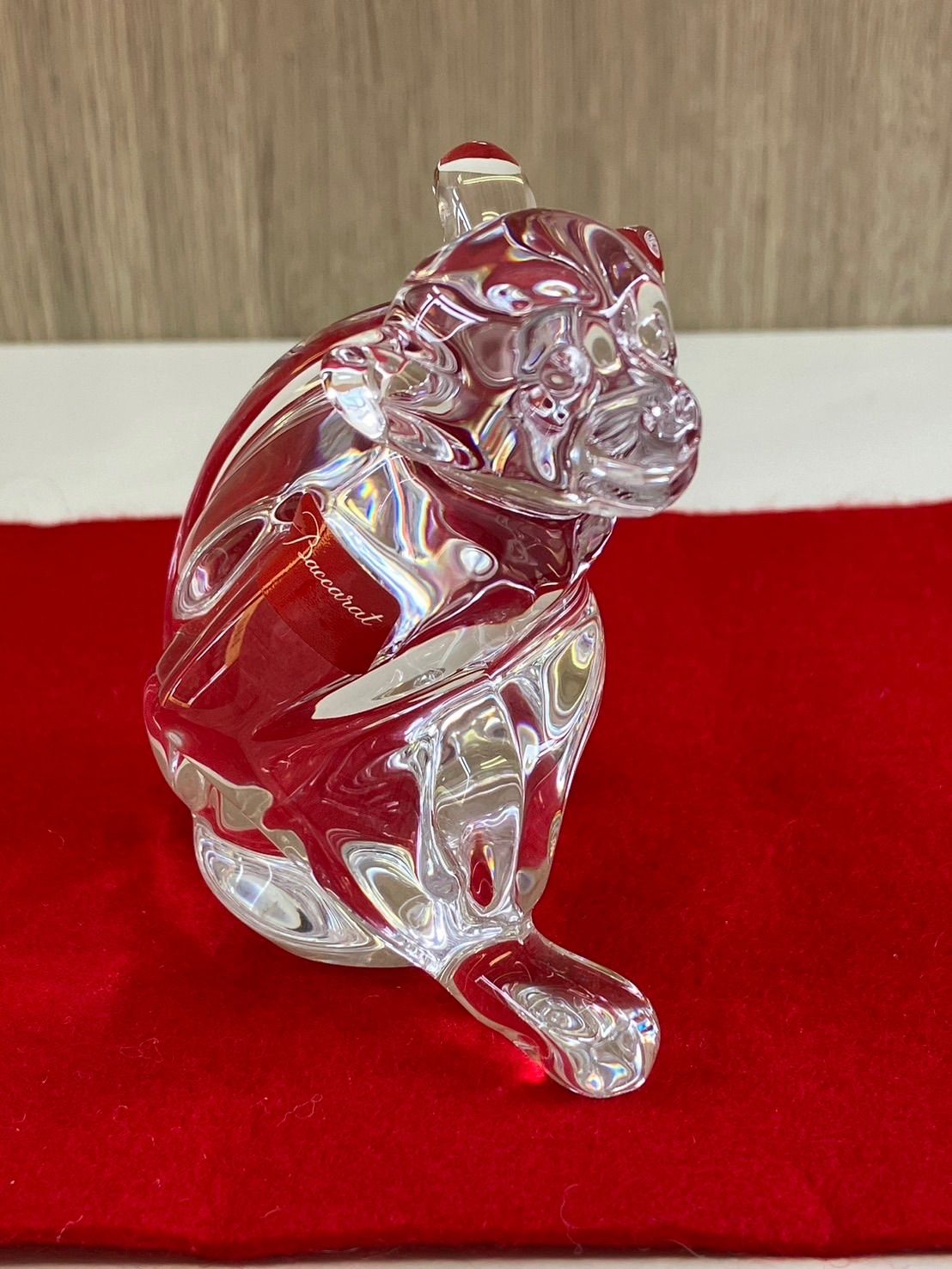 美品Baccaratバカラ置物 干支 猿フィギリン オブジェ小物クリスタルガラス 美品】 Baccaratバカラ 干支シリーズ 猿フィギリン クリスタル