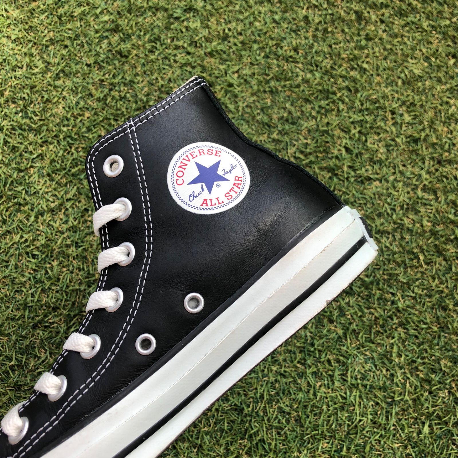 美品23 converse コンバース レザー オールスター HI H332 - Re:shoe