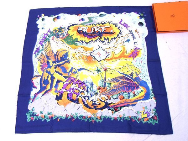 エルメス カレ 90 THE ALFEE AUBE 25周年 夜明け スカーフ