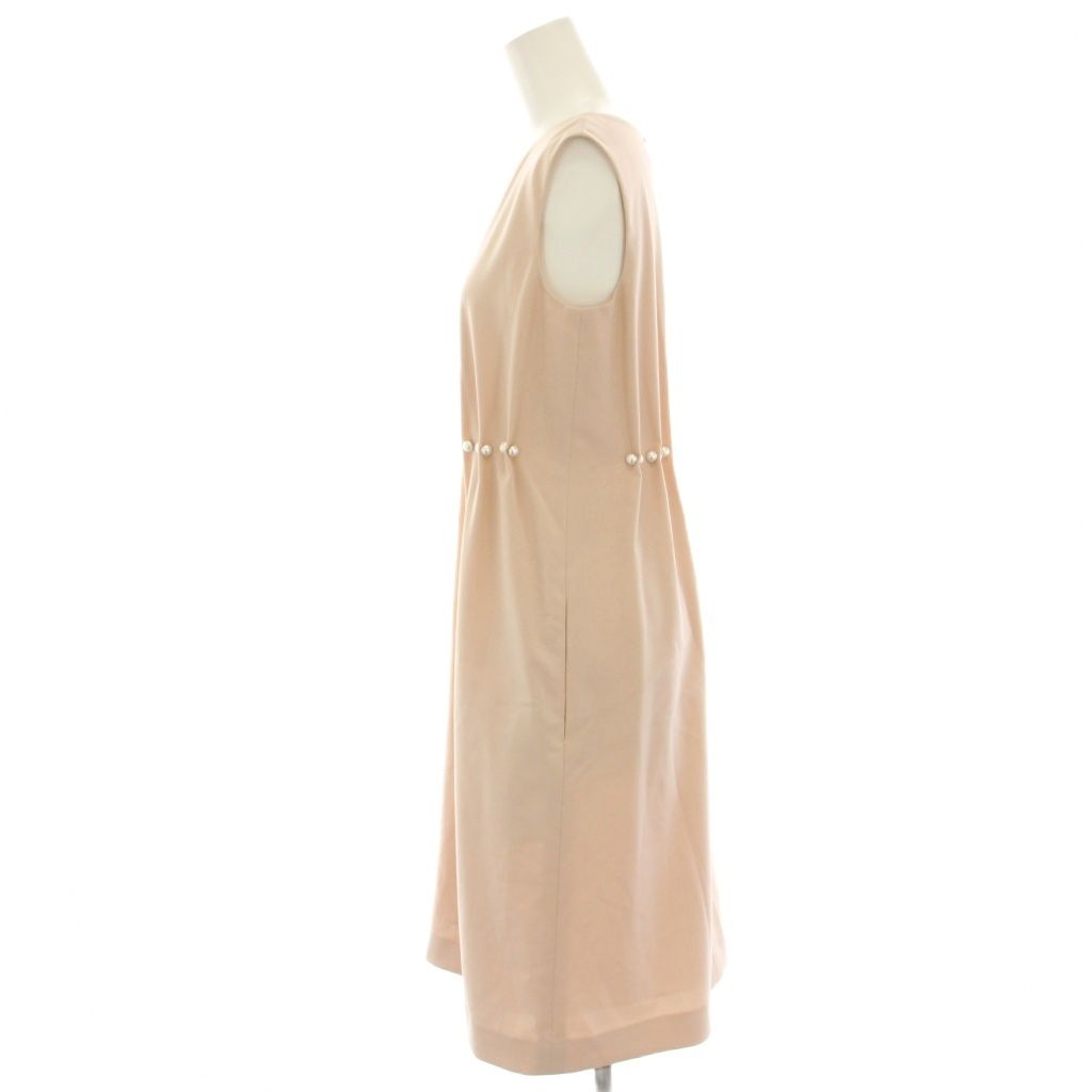 ルネ Rene basic パールエレガンスドレス ワンピース ひざ丈 ノースリーブ 34 ベビーピンク 5836110 HN