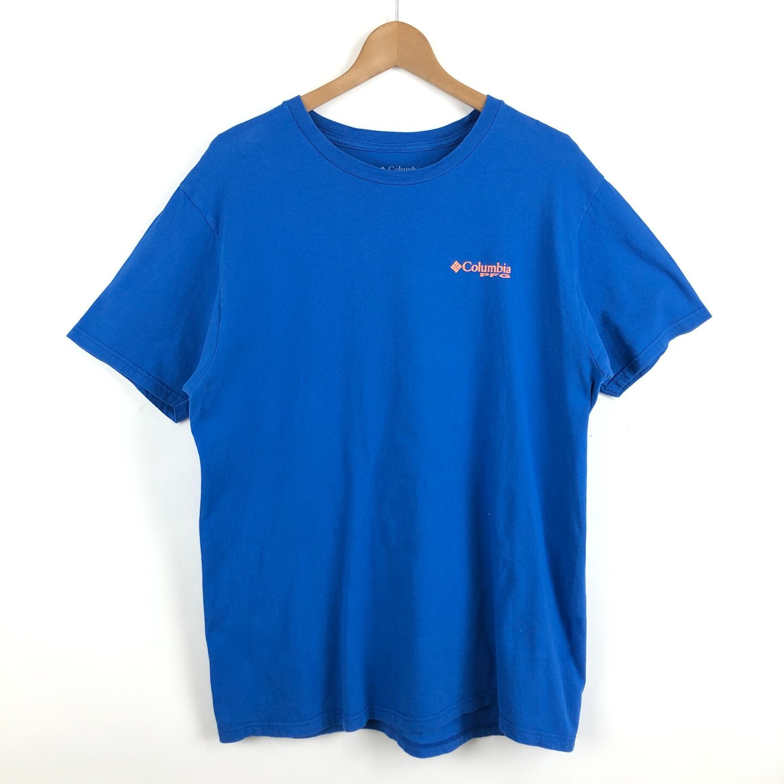 コロンビア Columbia Tシャツ 釣り 魚 星条旗 青 L 古着 - メルカリ