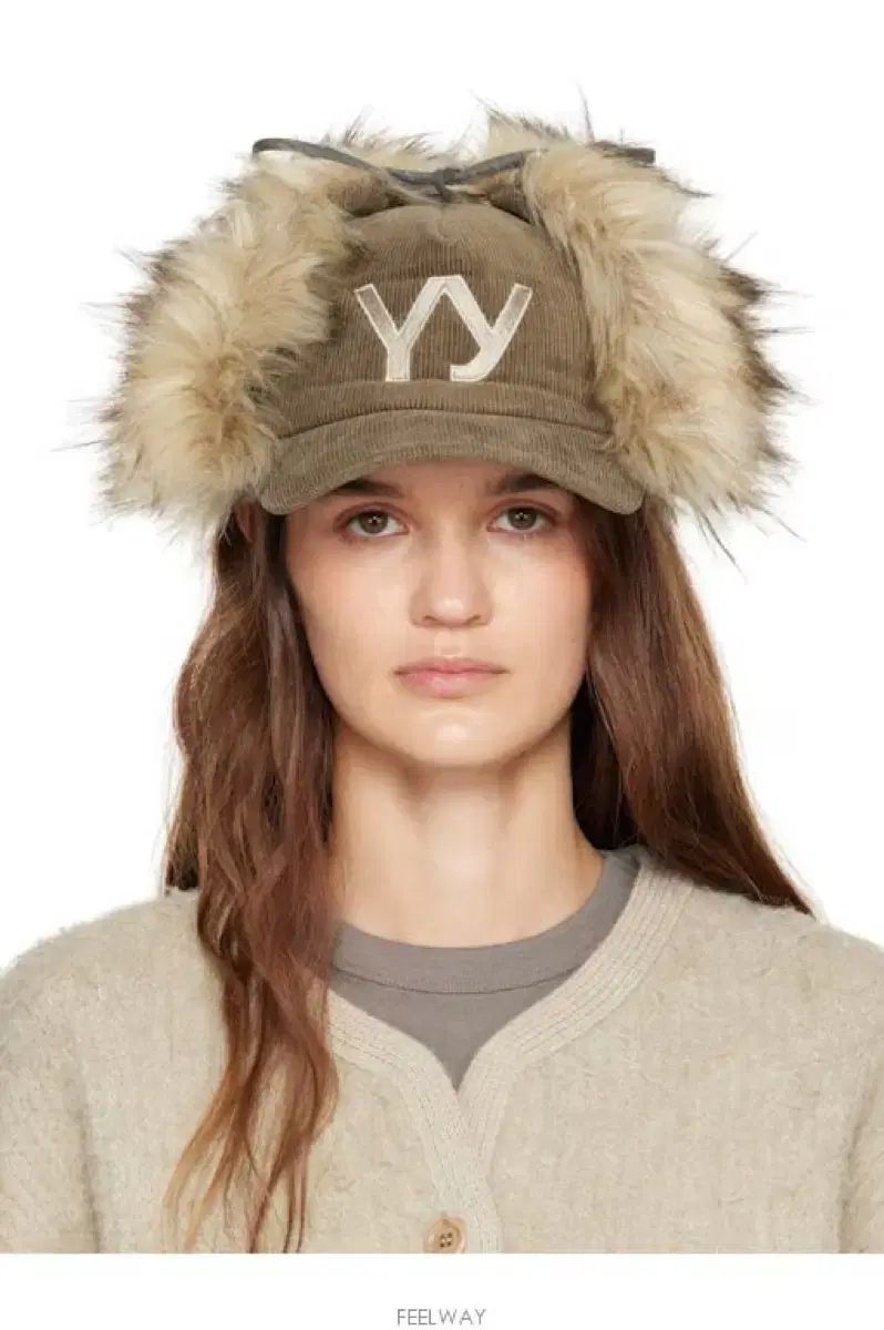新商品) Open YY ポウ ファー コーデュロイ イヤーフラップ キャップ