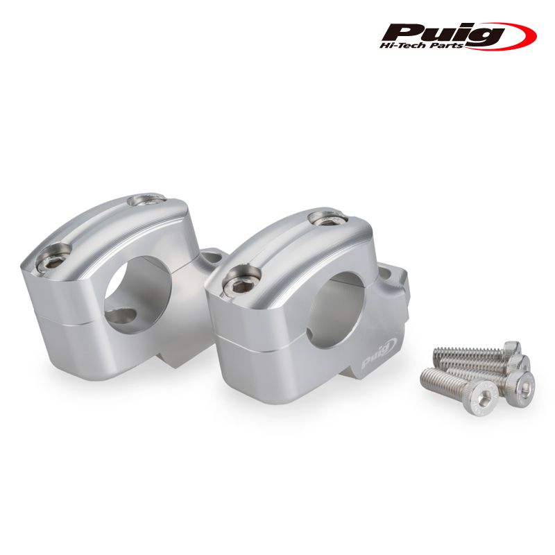 Puig 22101P PULLBACK RISERS SILVER UP25mm BACK16mm Φ29mm YAMAHA MT-09 24-25 MT-09 SP 24-25 プーチ プルバックライザー