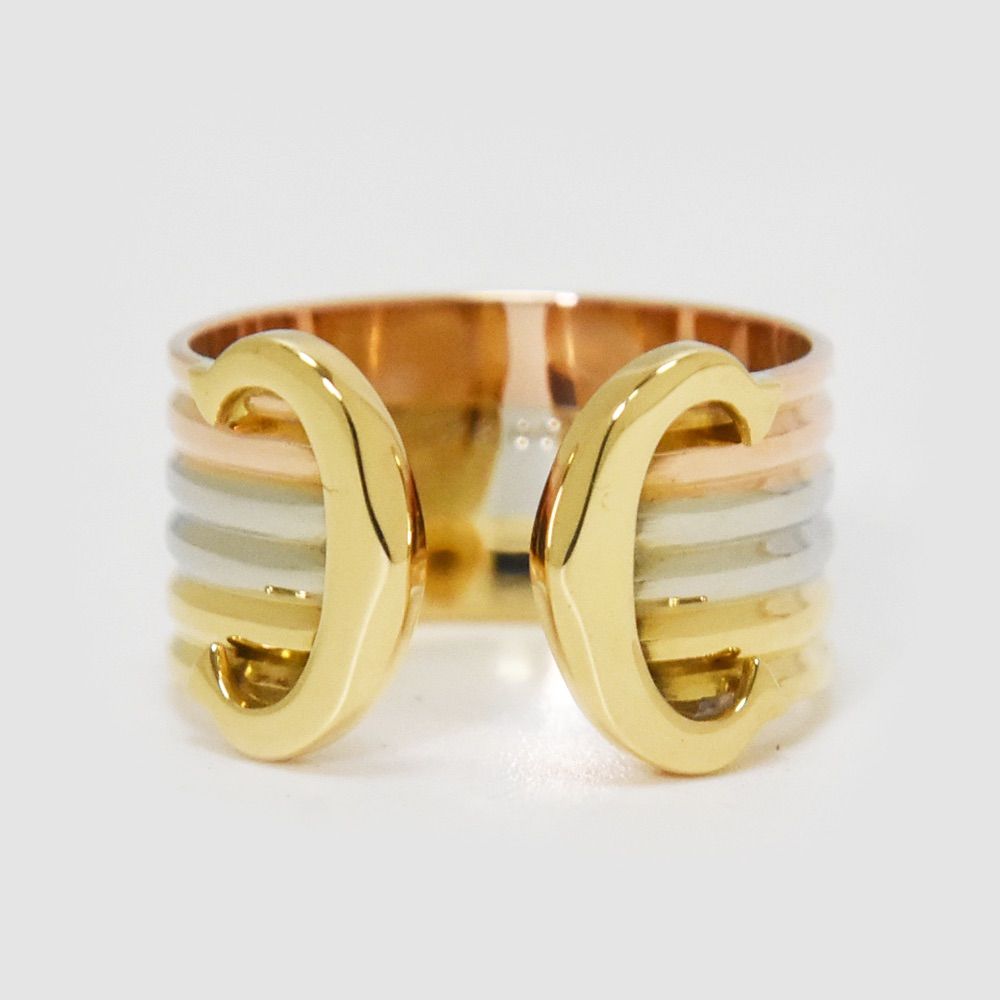 SAランク】Cartier カルティエ 2Cリング スリーカラー リング 指輪 C2