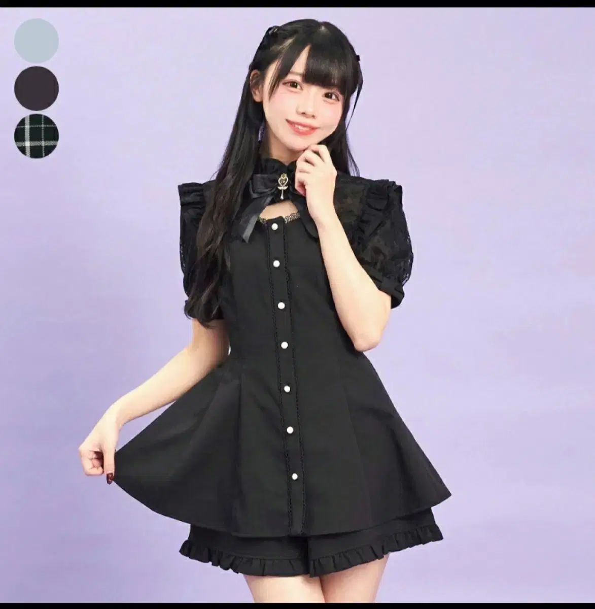 Secret Honey シークレットハニー 半袖 黒 セットアップ 袖 レース ボレロスタイル 地雷系 量産型 地雷系