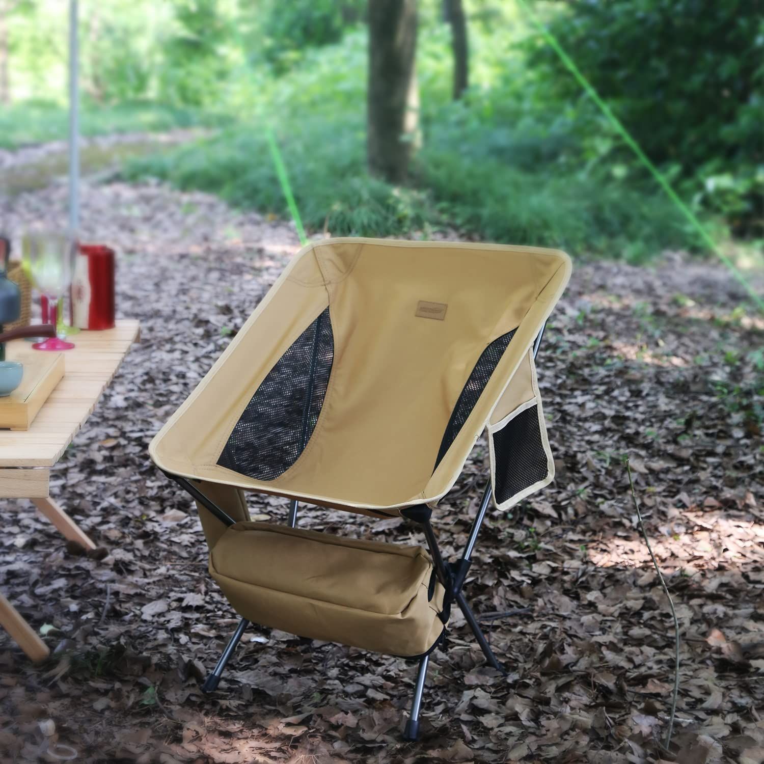 アウトドアチェア キャンプ 椅子 軽量 折りたたみ コンパクト カーキ | ochge.org