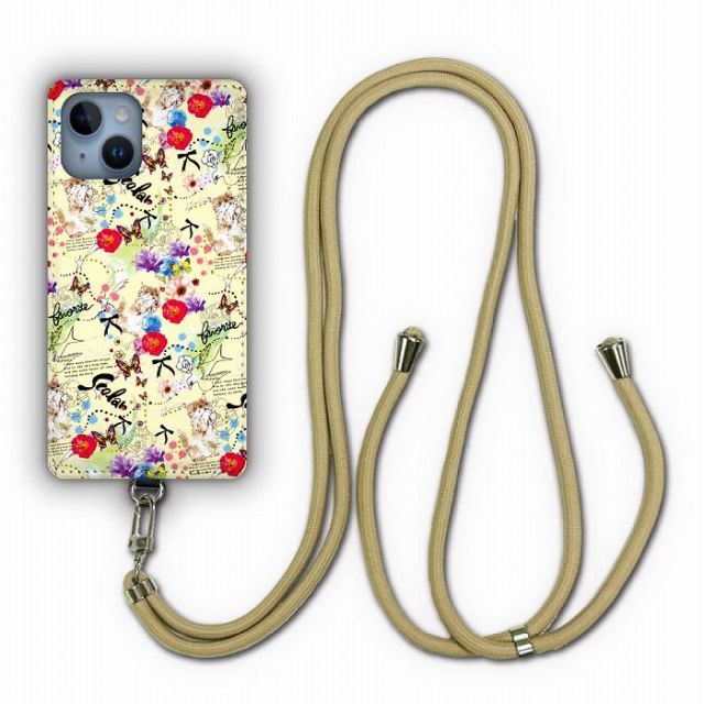 [50394] スマホショルダーケース スカラー scolar AQUOS wish3 SH-53D スマホケース アクオス sense7 SH-53C SH-51C SHG06 SH-54B カバー ショルダーストラップ 肩掛け 斜め掛け 超〜人気 赤ラビル