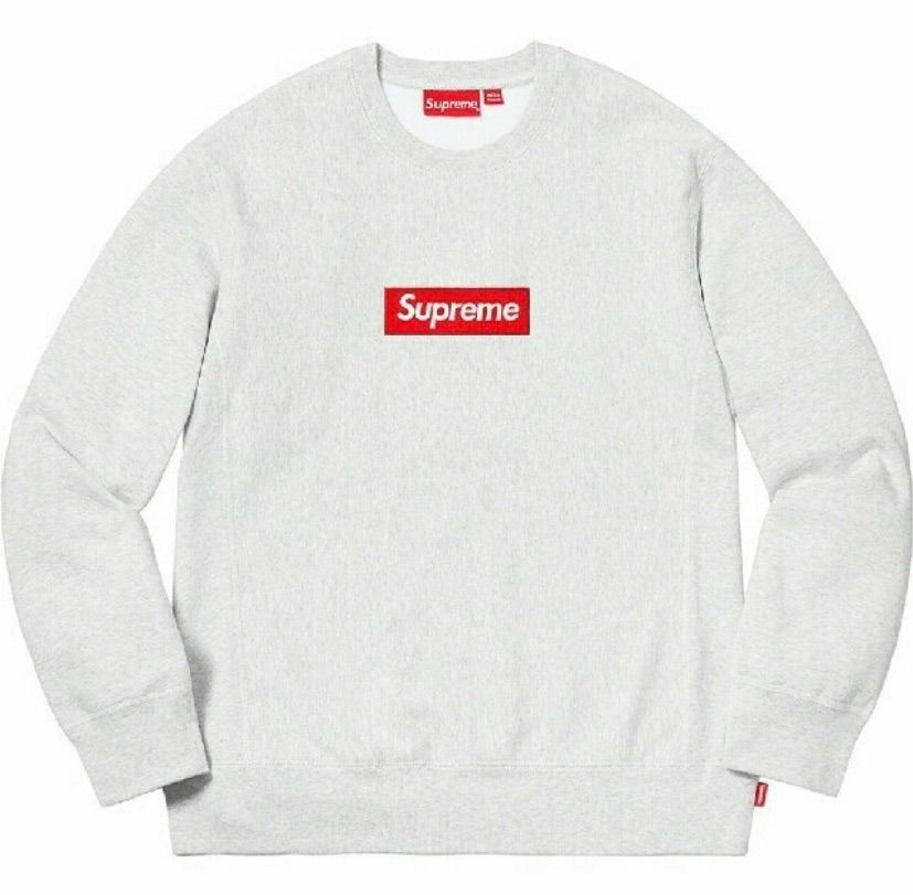 １８ＦＷ☆Supreme Box Logo Crewneck Ash Grey☆ - メルカリ