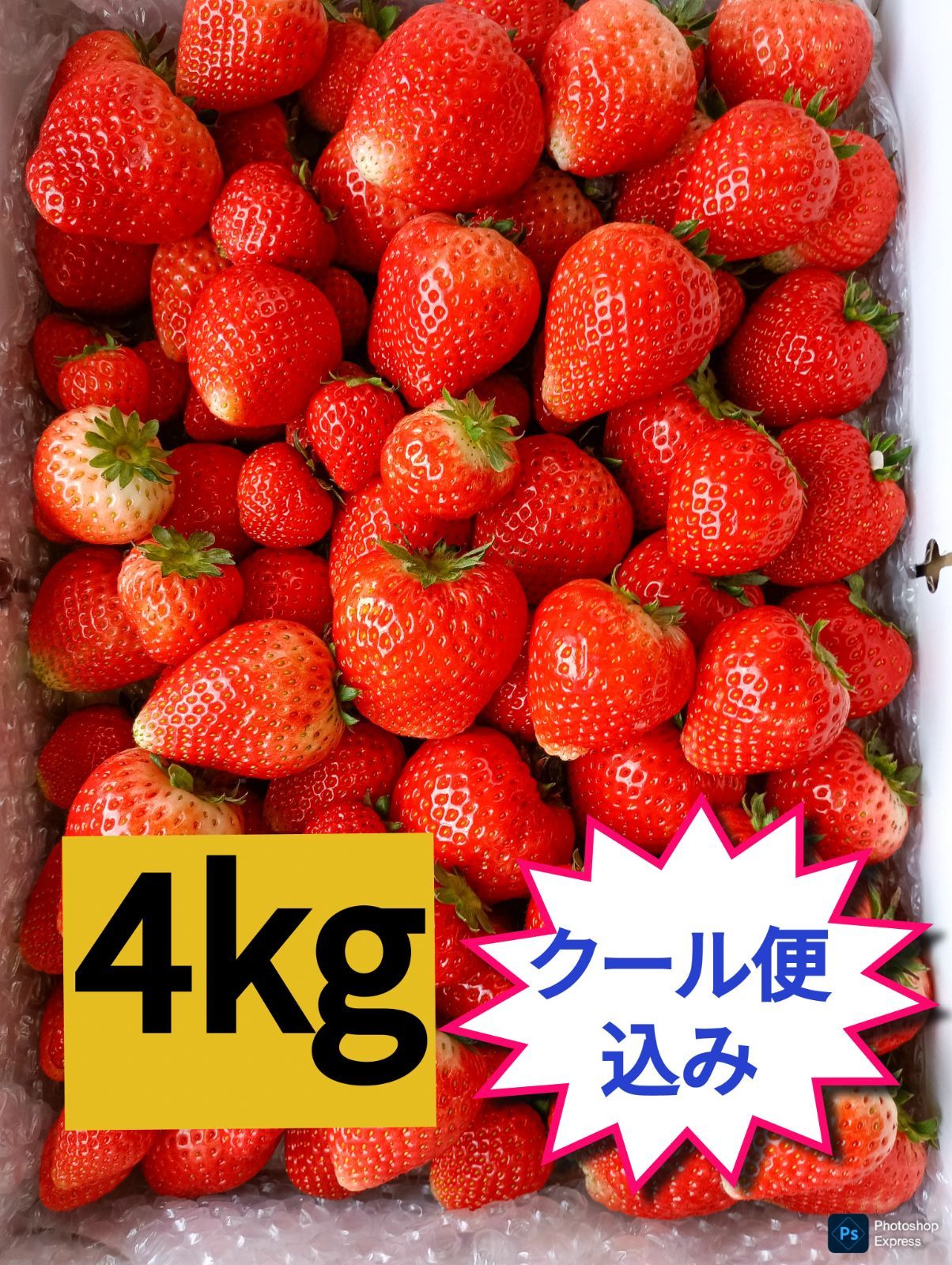 クール便込み 大量約4kg 栃木県産とちあいか 規格外のため 甘くて酸味が少ない品種です