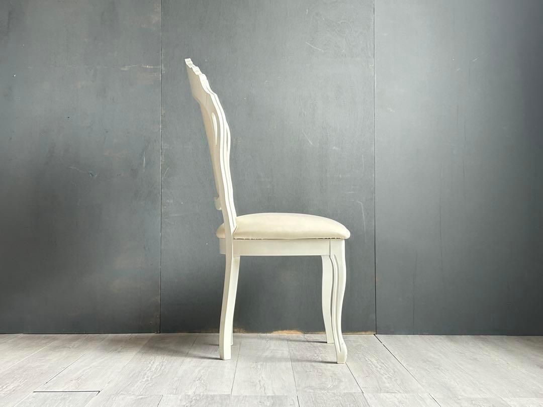 ① イタリア ヨーロピアン ヨーロッパ 猫脚 シンプル ホワイトチェア nz