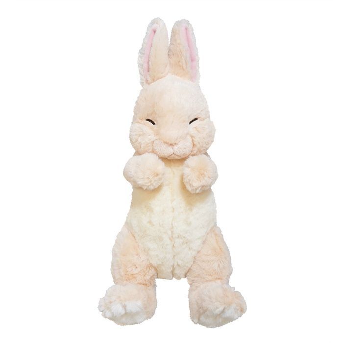 新品 ひざうさぎ すやすや ぬいぐるみ　ベージュ　P-9552　全高約36cm [佐川急便]