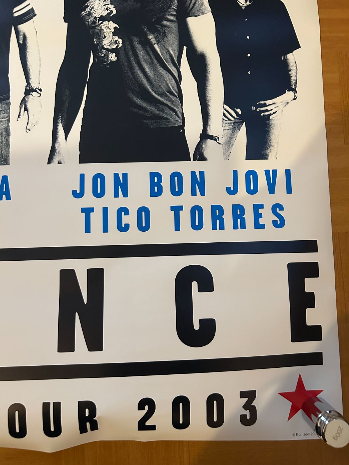 BON JOVI ボン・ジョヴィ BOUNCE ジャパンツアー ポスター ボン・ジョヴィ BON JOVI / Bounce World TOUR 2003年