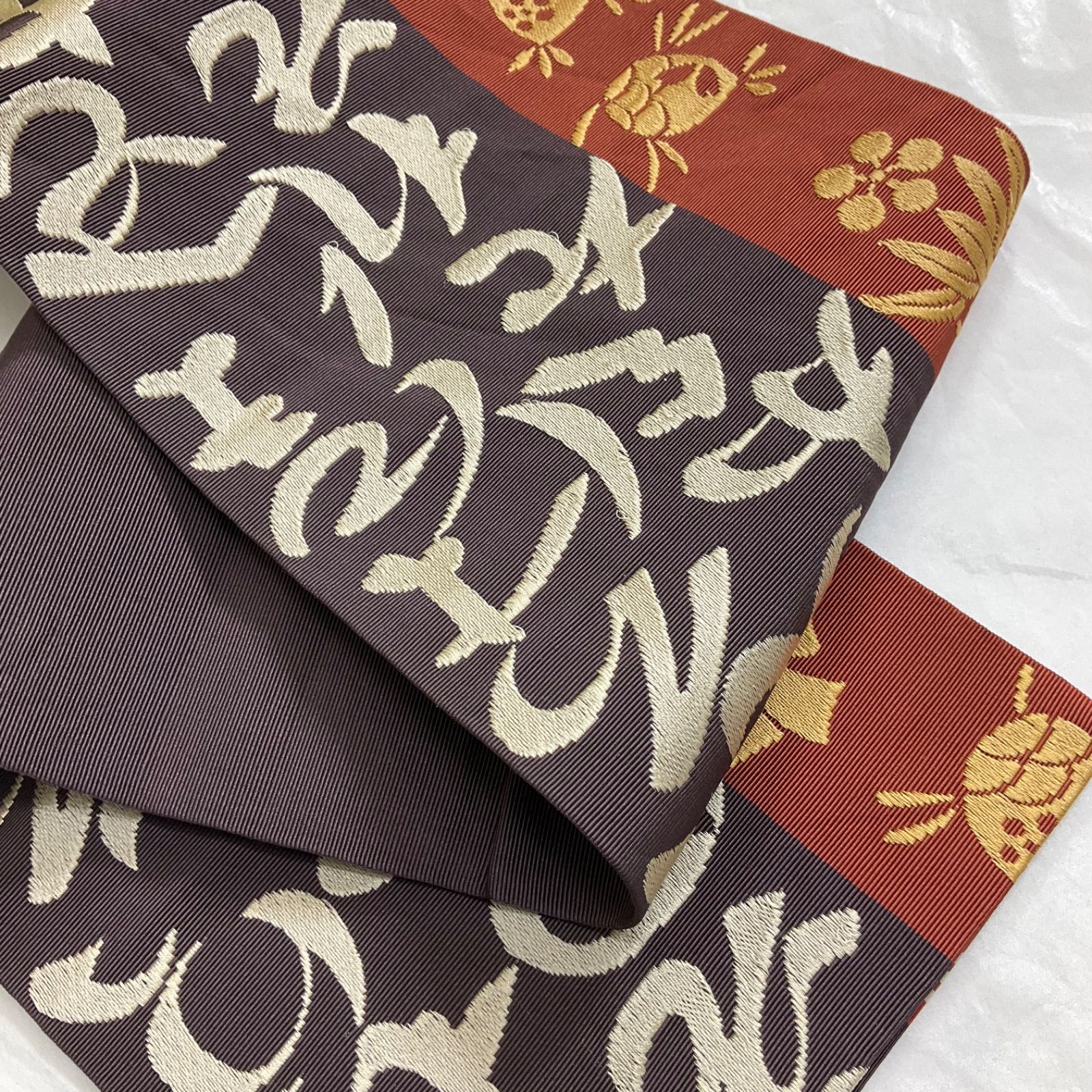 kimono+one○最高級○本場筑前博多織⚫︎正絹⚫︎素敵な半幅帯