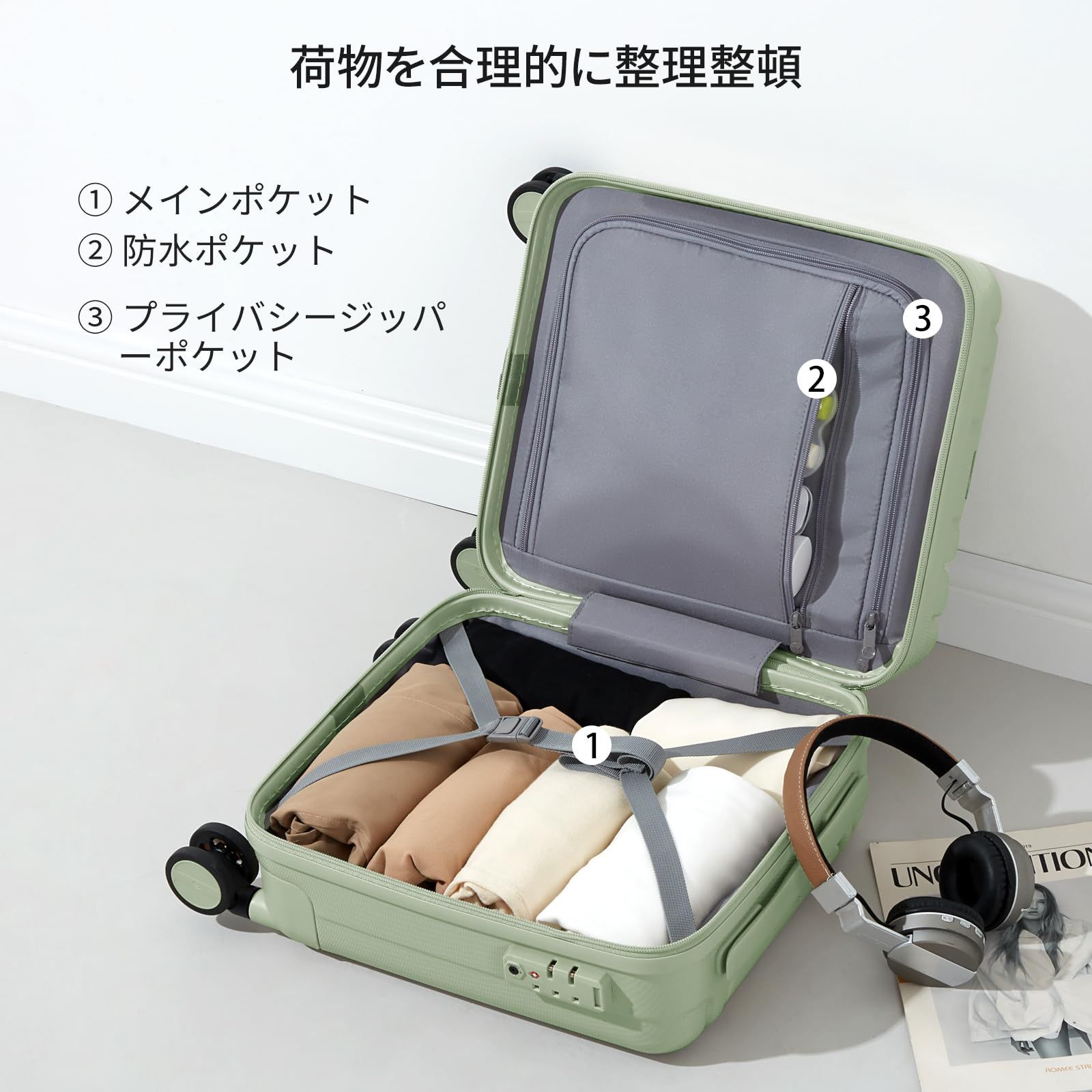 キャリーケース スーツケース SSサイズ Hanke 超軽量 機内持ち込み 1泊2日 耐衝撃PC材質 静音回転自在ホイール ショートトラベルスーツケース TSAロック搭載 14インチです|青竹グリーン USTAUSTRALIA_COM_AU