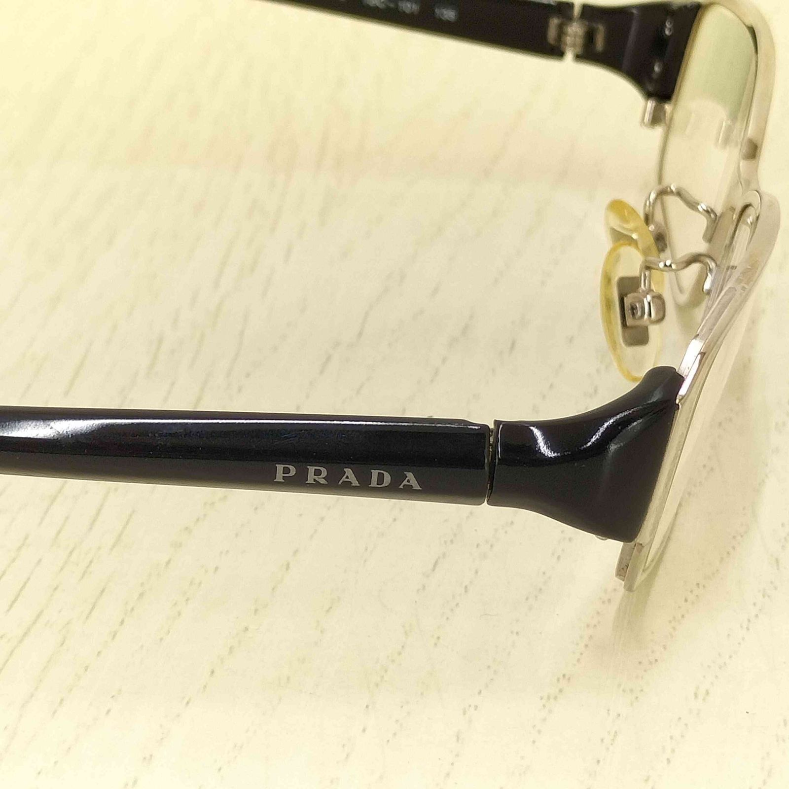 PRADA アーカイブ SPR03A アイウェア カーキ y2k プラダ PRADA スクエア アイウェア 度入り Y2K archive メンズ