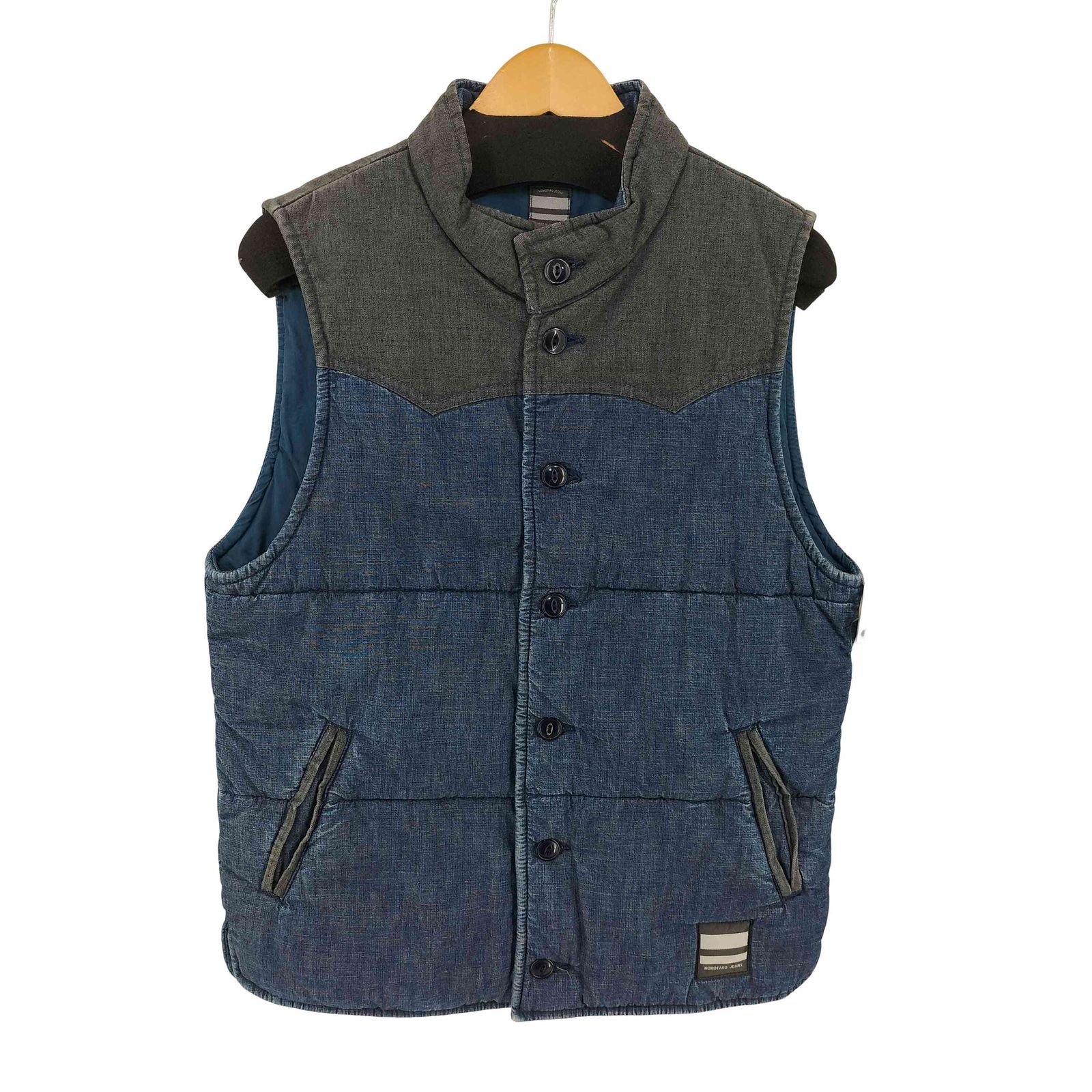 桃太郎ジーンズ　military whipcord vest　ベスト　サイズ38 04-054 Military Whipcord Vest-BEG-38