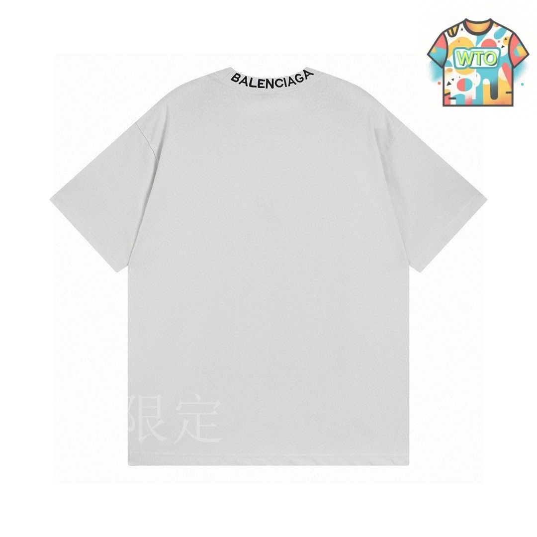 今日WTO】BALENCIAGA 愛心グラフィック刺繍 T シャツ-XX56