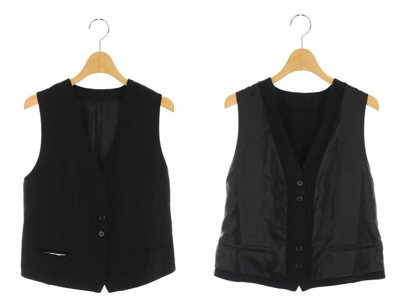 アンドゥムルメステール ANN DEMEULEMEESTER ウールシルクリバーシブル