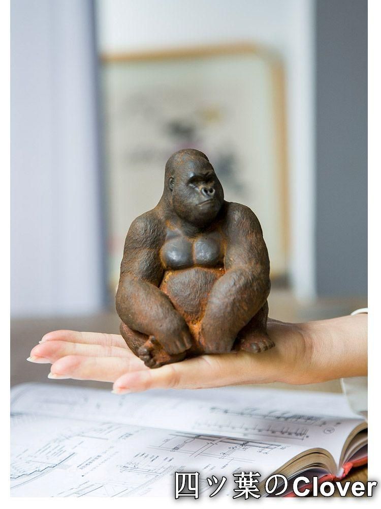 ゴリラ動物 デスク書斎リビング 玄関お 茶台 装飾品 工芸品 置物 ゴリラ動物 デスク書斎リビング 玄関お 茶台 装飾品 工芸品 置物