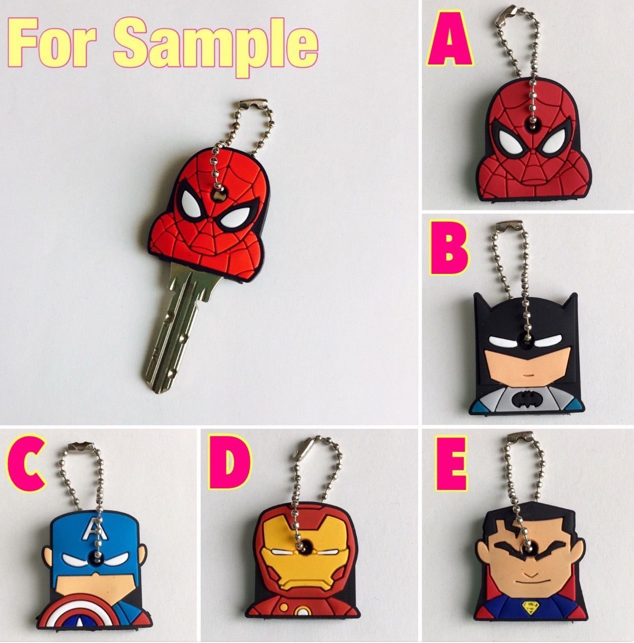 アメキャラ キーカバー スパイダーマン バッドマン キャップテン