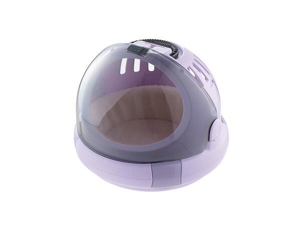 コロル おでかけネコベッド M パープル 猫用 普段使いのベッドがそのまま外に持ち出せるキャリーに Richell