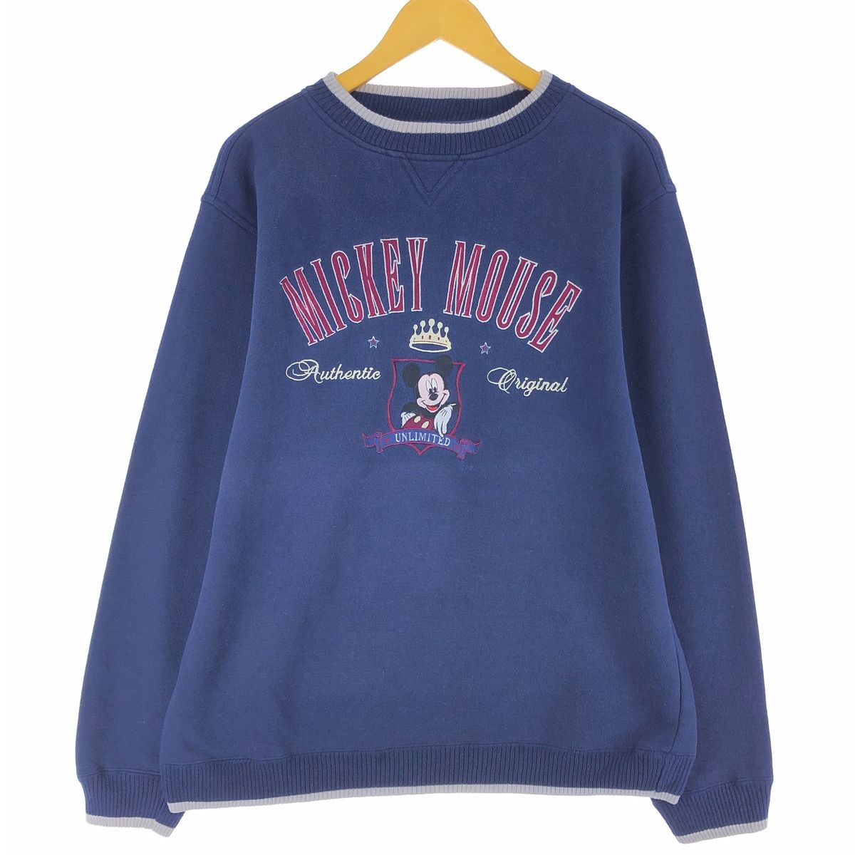 古着 90年代 MICKEY UNLIMITED MICKEY MOUSE ミッキーマウス リンガータイプ キャラクタースウェットシャツ トレーナー/eaa493577