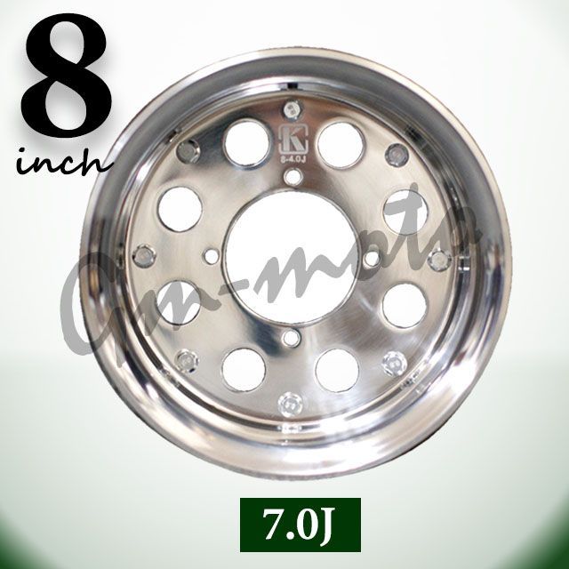 KEPSPEED モンキー用 8インチワイドアルミホイール 8穴磨き仕上げ KEPSPEED モンキー用 8インチワイドアルミホイール 8穴磨き仕上げ (7.0