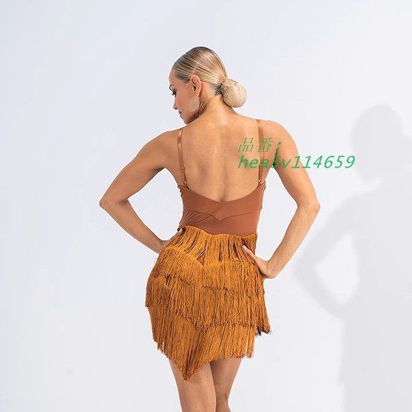 社交ダンス ラテンドレス 社交ダンス ワンピース フリンジ ダンス衣装 キャミソール ノースリーブ フリンジ 練習着 演技服 装飾あり hea5v114659 LLC-HASEGAWATOSO_COM