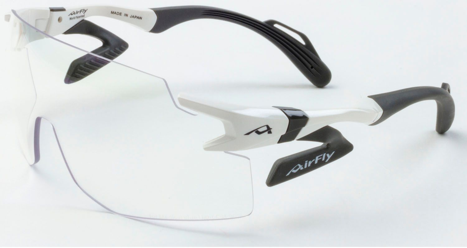 エアフライ Airfly AF302 メディカルMD30シリーズ スポーツサングラス ホワイト サングラス 世界特許取得 鼻パッド無し サイドパッド 軽量 ストレス軽減 熱中症対策 AF302C5MD3 ホワイト