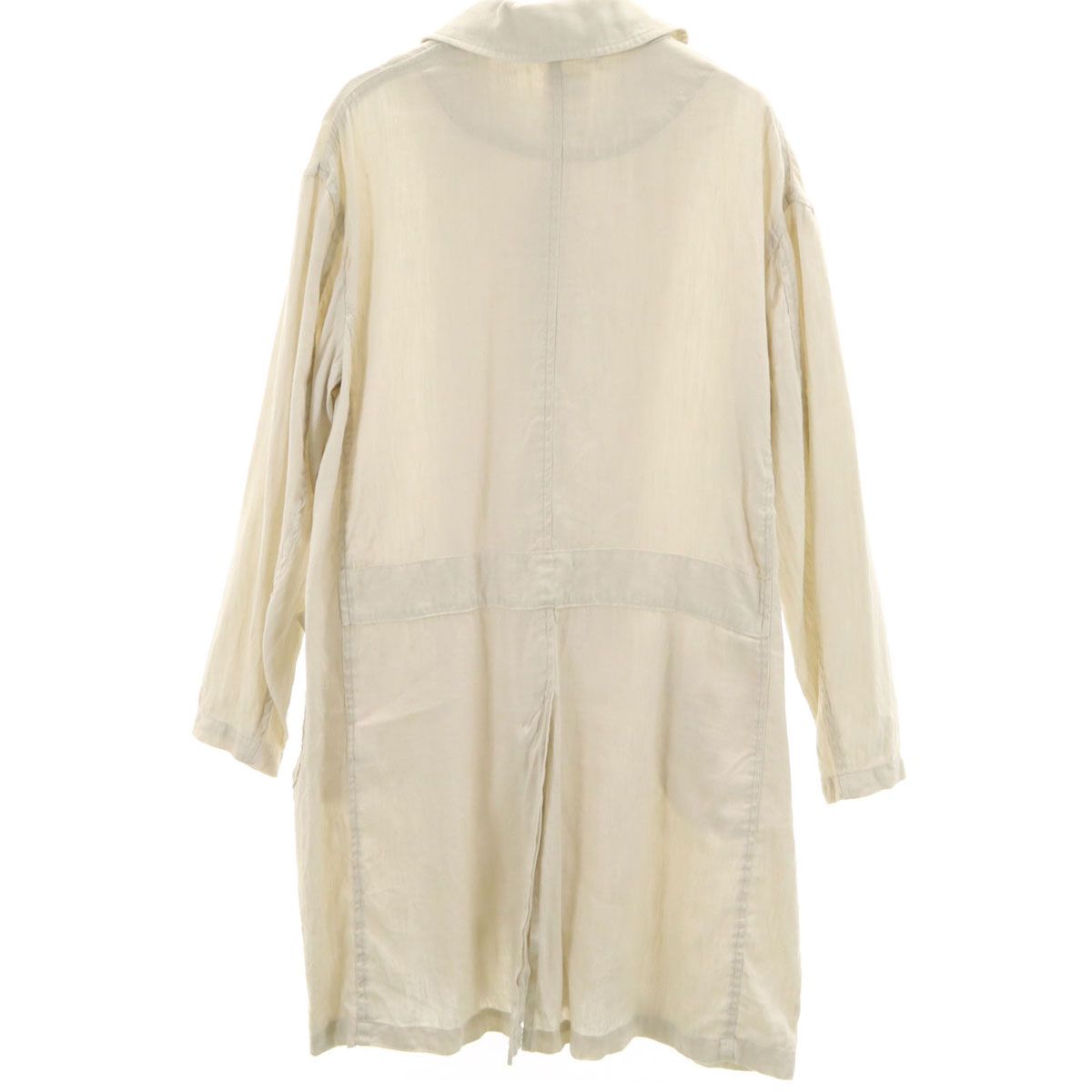 Danton ダントン リネンブレンド ステンカラーコート 34 グレージュ