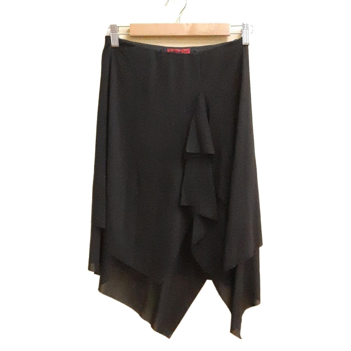 美品 VIVIENNE TAM 変形デザイン プリーツスカート ウエストゴム ヴィヴィアンタムVIVIENNE TAM ウエストブレードパワーネット