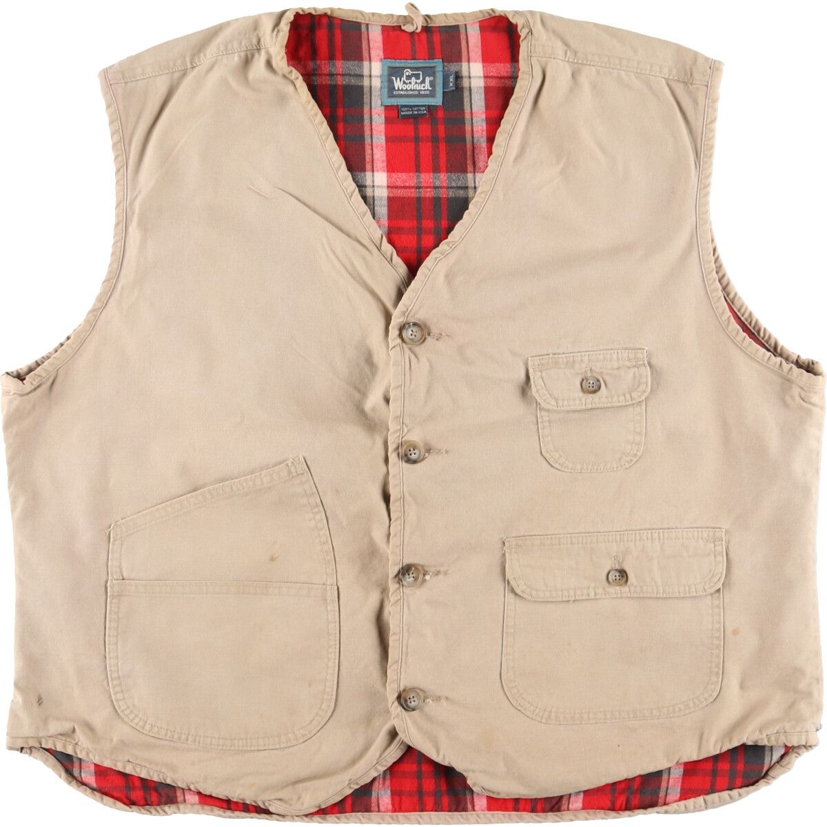 古着 80年代 ウールリッチ WOOLRICH ハンティングベスト USA製 メンズXXL ヴィンテージ/eaa433546