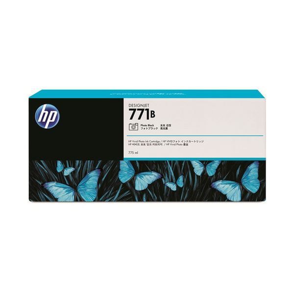大得価，高品質 (まとめ) HP771B インクカートリッジ フォトブラック 775ml 顔料系 B6Y05A 1個  【×10セット】 インクカートリッジ・詰め替えインク
