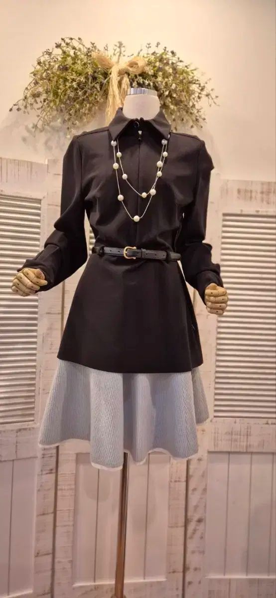 希少 PLEATS PLEASE チュニックワンピース 5部袖 茶 希少 PLEATS