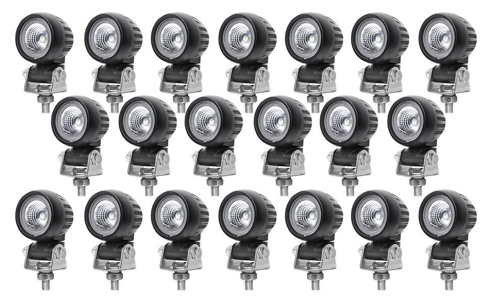 【20台セット】角形（N610）/丸形（N609）広角・拡散タイプ 作業灯 LED 12v led作業灯バイク フォグ 作業灯 LED 12v led作業灯 バックランプ 吊り下げ ワークライト 作業灯 LED 広角 10W 12v/24v対応 防水