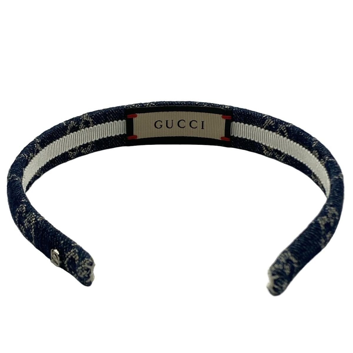 GUCCI(グッチ) カチューシャ美品 エコ ウォッシュ ド デニム ヘア