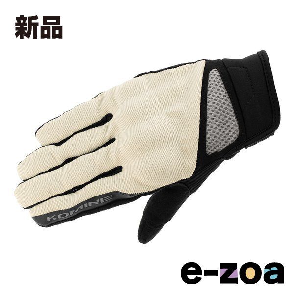 KOMINE  コミネ バイク用 GK-1633 3D プロテクトメッシュグローブ アイボリー XLサイズ GK-1633/IVORY/XL (2560922)