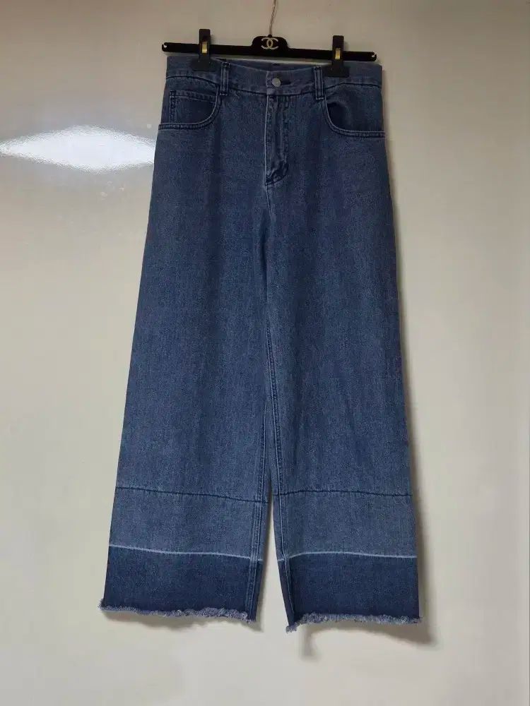 SYSTEM システム SYSTEM ミックス 一致 レイヤー 18 ツートン ワイド デニム パンツ 55