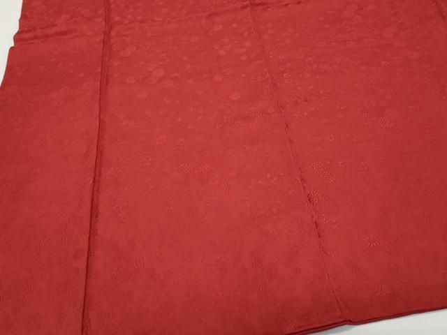 平和屋着物▽q上質な色無地 草花地紋 紅海老茶色 ますいわ屋扱い 正絹  