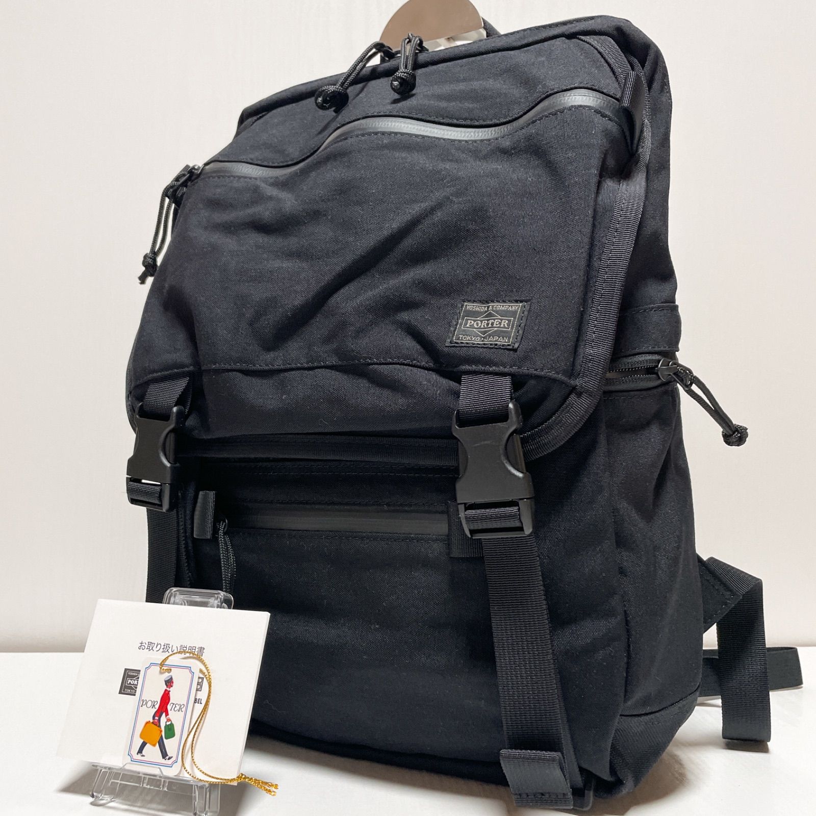 店舗 数 世界 極美品 PORTER ポーター クランカーズ リュック ベージュ 