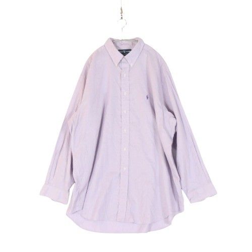 【中古A】Ralph Lauren ラルフローレン 90s vintage 18 XXL  メンズ カジュアルシャツ YARMOUTH ストライプシャツ コットン 中古A 古着