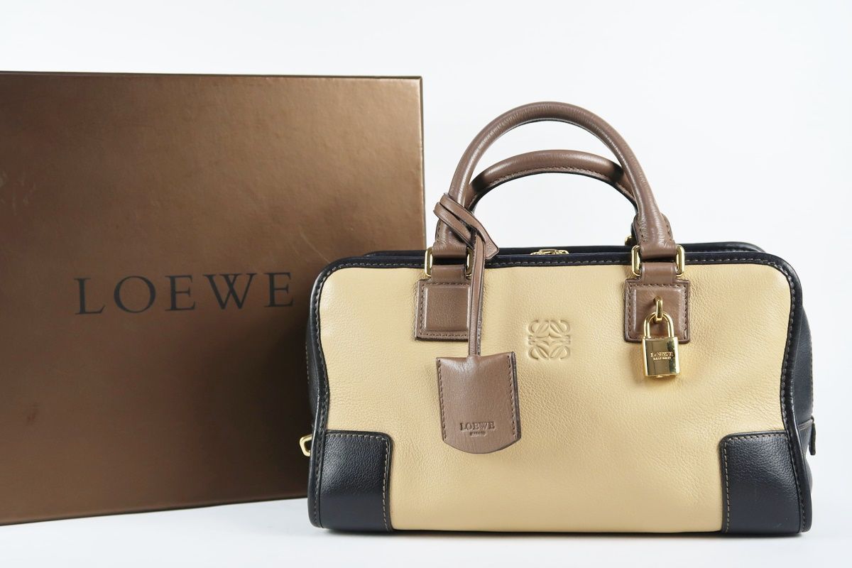 超美品】LOEWE ロエベ アマソナ28 ミニボストン ハンドバッグ